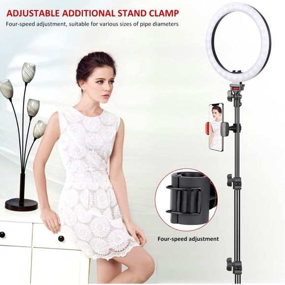NEW! 10.2" Ring Light with Stand and Phone Holder, LED Circle Light. - Picture 4 of 7